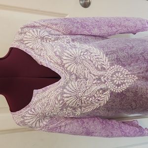 Embroidered tunic top S